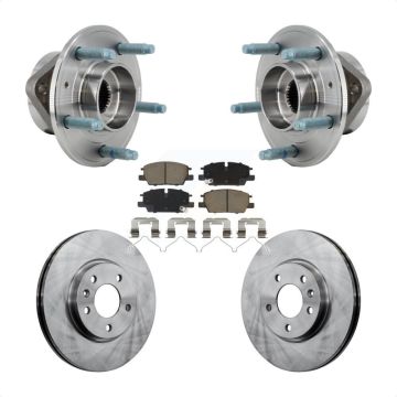 Front Hub Bearing Disc Brake Rotor & Pads Kit For 2021-2022 Chevrolet Equinox GMC Terrain KBB-130328