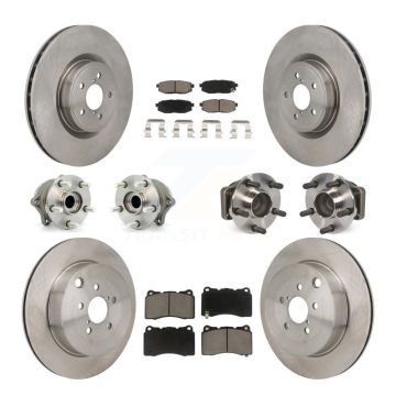 Front Rear Hub Bearing Brake Rotor Pads Kit (10Pc) For Subaru BRZ Base With Brembo Brakes KBB-130343