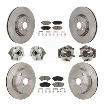 Front Rear Hub Bearing Brake Rotor Pads Kit (10Pc) For 19-20 Toyota 86 With Brembo Brakes KBB-130344