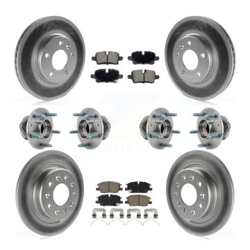 Front Rear Hub Bearing Coat Brake Rotor Pads Kit (10Pc) For Chevrolet Equinox GMC Terrain KBB-130373