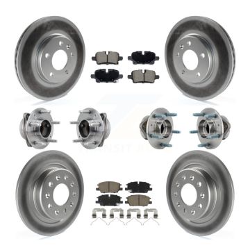 Front Rear Hub Bearing Coat Brake Rotor Pads Kit (10Pc) For Chevrolet Equinox GMC Terrain KBB-130374