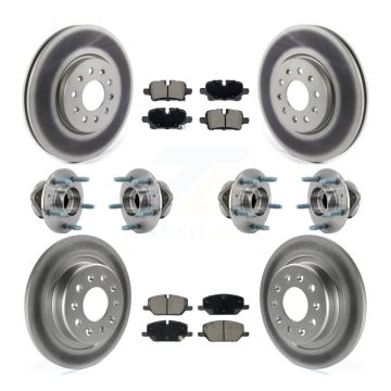 Front Rear Hub Bearing Coat Brake Rotor Pads Kit (10Pc) For Chevrolet Equinox GMC Terrain KBB-130375