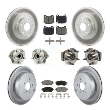 Front Rear Hub Bearing Coat Brake Rotor Pads Kit (10Pc) For 17 Subaru BRZ Limited/Premium KBB-130390