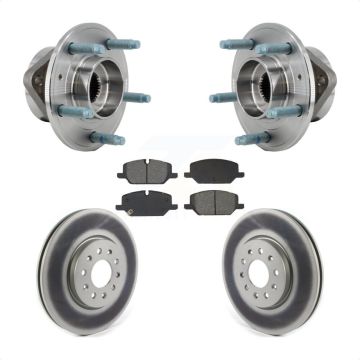 Front Hub Bearing Assembly Coated Brake Rotor & Pad Kit For Chevrolet Equinox GMC Terrain KBB-130400