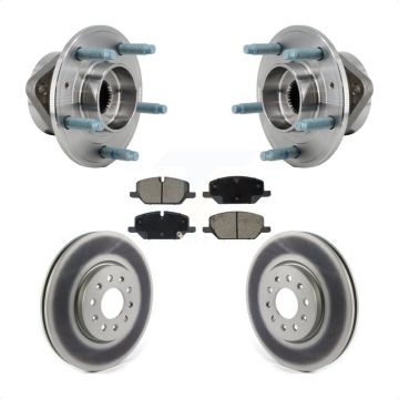 Front Hub Bearing Assembly Coated Brake Rotor & Pad Kit For Chevrolet Equinox GMC Terrain KBB-130409