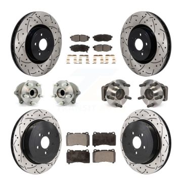 Front Rear Hub Bearing Coat Brake Rotor Pads Kit (10Pc) For Subaru BRZ With Brembo Brakes KBB-130482