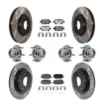 Front Rear Hub Bearing Coat Brake Rotor Pads Kit (10Pc) For Chevrolet Equinox GMC Terrain KBB-130484