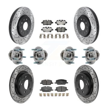 Front Rear Hub Bearing Coat Brake Rotor Pads Kit (10Pc) For Chevrolet Equinox GMC Terrain KBB-130486