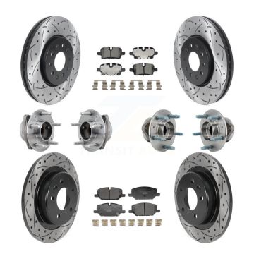 Front Rear Hub Bearing Coat Brake Rotor Pads Kit (10Pc) For Chevrolet Equinox GMC Terrain KBB-130487