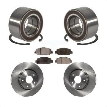 Front Wheel Bearing Disc Brake Rotors And Ceramic Pads Kit For 2016-2022 Honda HR-V KBB-130504