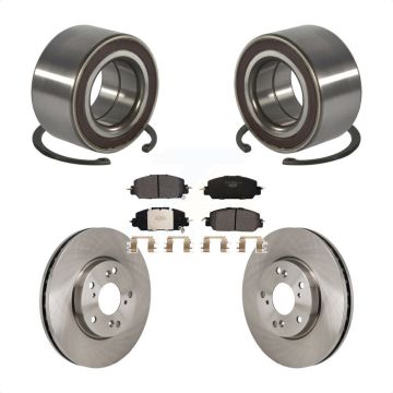 Front Wheel Bearing Disc Brake Rotors And Ceramic Pads Kit For 2017-2021 Honda Clarity KBB-130505