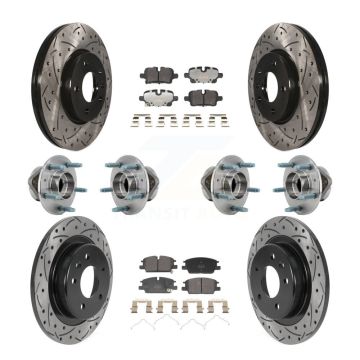 Front Rear Hub Bearing Coat Brake Rotor Pads Kit (10Pc) For Chevrolet Equinox GMC Terrain KBB-130533
