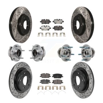 Front Rear Hub Bearing Coat Brake Rotor Pads Kit (10Pc) For Chevrolet Equinox GMC Terrain KBB-130534