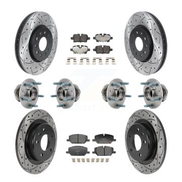 Front Rear Hub Bearing Coat Brake Rotor Pads Kit (10Pc) For Chevrolet Equinox GMC Terrain KBB-130535