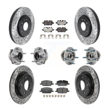 Front Rear Hub Bearing Coat Brake Rotor Pads Kit (10Pc) For Chevrolet Equinox GMC Terrain KBB-130536