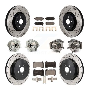 Front Rear Hub Bearing Coat Brake Rotor Pads Kit (10Pc) For Subaru BRZ With Brembo Brakes KBB-130539
