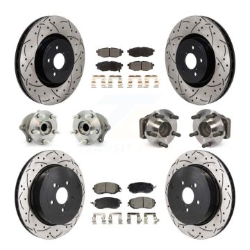 Front Rear Hub Bearing Coated Brake Rotor Pad Kit (10Pc) For Toyota 86 With Brembo Brakes KBB-130541