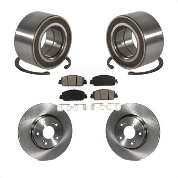 Front Wheel Bearing Disc Brake Rotors And Semi-Metallic Pads Kit For 2016-2022 Honda HR-V KBB-130573