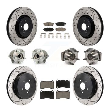 Front Rear Hub Bearing Coat Brake Rotor Pads Kit (10Pc) For Subaru BRZ With Brembo Brakes KBB-130580