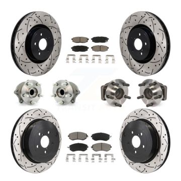 Front Rear Hub Bearing Coated Brake Rotor Pad Kit (10Pc) For Toyota 86 With Brembo Brakes KBB-130581
