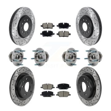 Front Rear Hub Bearing Coat Brake Rotor Pads Kit (10Pc) For Chevrolet Equinox GMC Terrain KBB-130584