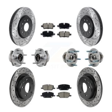 Front Rear Hub Bearing Coat Brake Rotor Pads Kit (10Pc) For Chevrolet Equinox GMC Terrain KBB-130585