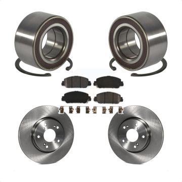 Front Wheel Bearing Disc Brake Rotors And Semi-Metallic Pads Kit For 2016-2022 Honda HR-V KBB-130596