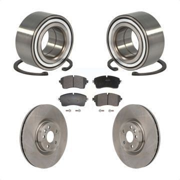 Front Wheel Bearing Disc Brake Rotor & Pads Kit For Land Rover Range Evoque Jaguar E-Pace KBB-130597
