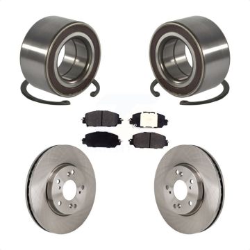 Front Wheel Bearing Disc Brake Rotors And Pads Kit For 2017-2021 Honda Clarity KBB-130599