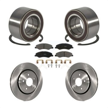 Front Wheel Bearing Disc Brake Rotors And Pads Kit For 2018-2023 Honda Odyssey KBB-130600