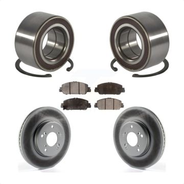 Front Wheel Bearing Coated Disc Brake Rotor And Ceramic Pads Kit For 2016-2022 Honda HR-V KBB-130608
