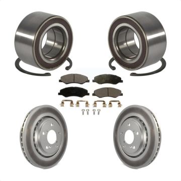 Front Wheel Bearing Coated Disc Brake Rotors And Pads Kit For 2018-2023 Honda Odyssey KBB-130609