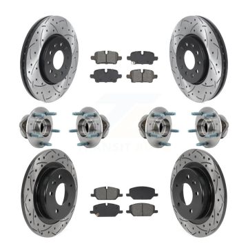 Front Rear Hub Bearing Coat Brake Rotor Pads Kit (10Pc) For Chevrolet Equinox GMC Terrain KBB-130614