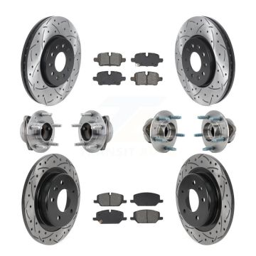 Front Rear Hub Bearing Coat Brake Rotor Pads Kit (10Pc) For Chevrolet Equinox GMC Terrain KBB-130615