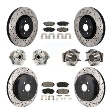 Front Rear Hub Bearing Coated Brake Rotor Pad Kit (10Pc) For Toyota 86 With Brembo Brakes KBB-130619