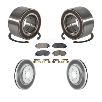 Front Wheel Bearing Coated Disc Brake Rotors And Pads Kit For Honda CR-V Acura RDX KBB-130639
