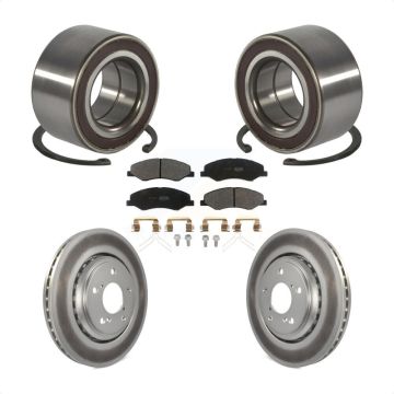 Front Wheel Bearing Coated Disc Brake Rotors And Pads Kit For 2018-2023 Honda Odyssey KBB-130644