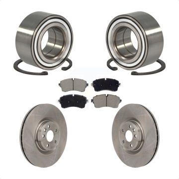 Front Wheel Bearing Disc Brake Rotor & Pads Kit For Land Rover Range Evoque Jaguar E-Pace KBB-130650