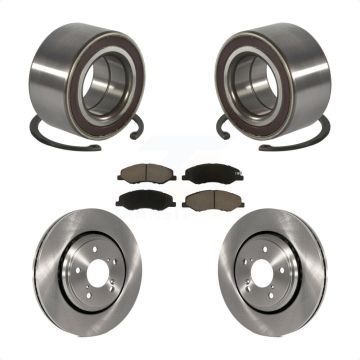 Front Wheel Bearing Disc Brake Rotors And Ceramic Pads Kit For 2018-2023 Honda Odyssey KBB-130653