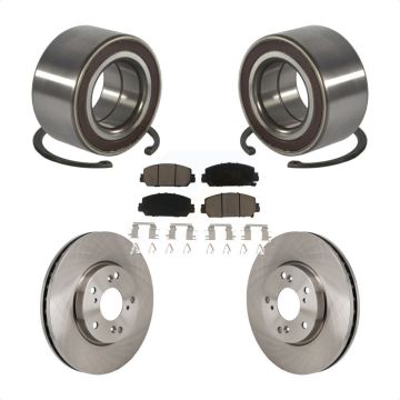 Front Wheel Bearing Disc Brake Rotors And Ceramic Pads Kit For 2017-2021 Honda Clarity KBB-130654