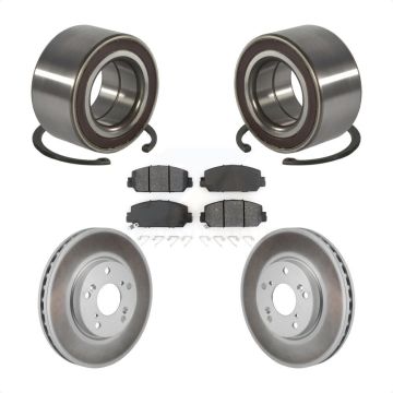 Front Wheel Bearing Coated Disc Brake Rotors And Pads Kit For 2017-2021 Honda Clarity KBB-130655