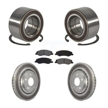 Front Wheel Bearing Coated Disc Brake Rotors And Pads Kit For 2018-2023 Honda Odyssey KBB-130656