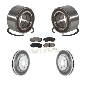 Front Wheel Bearing Coated Disc Brake Rotors And Pads Kit For Honda CR-V Acura RDX KBB-130660