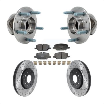Front Hub Bearing Coated Drill Slot Brake Rotor Pad Kit For Chevrolet Equinox GMC Terrain KBB-130670