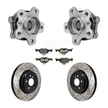 Front Hub Bearing Coat Drill Slot Brake Rotor Pads Kit For BMW 530i xDrive 540i 530e 540d KBB-130675