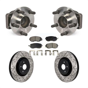 Front Hub Bearing Drill Slot Brake Rotor Pad Kit For Toyota 86 Base GT With Brembo Brakes KBB-130691