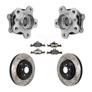Front Hub Bearing Coat Drill Slot Brake Rotor Pads Kit For BMW 530i xDrive 540i 530e 540d KBB-130698