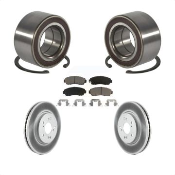 Front Wheel Bearing Coated Disc Brake Rotor And Ceramic Pads Kit For Honda CR-V Acura RDX KBB-130700