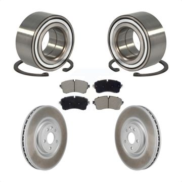 Front Wheel Bearing Coated Brake Rotor Pads Kit For Land Rover Range Evoque Jaguar E-Pace KBB-130704