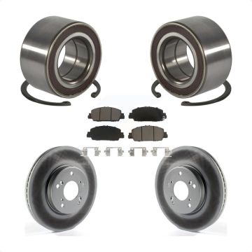 Front Wheel Bearing Coated Disc Brake Rotor And Ceramic Pads Kit For 2016-2022 Honda HR-V KBB-130706